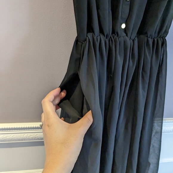 H&M Black Sleeveless Mini Dress size 4 - Picture 4 of 7
